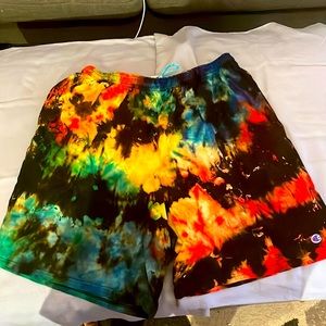 Tye dye champion shorts